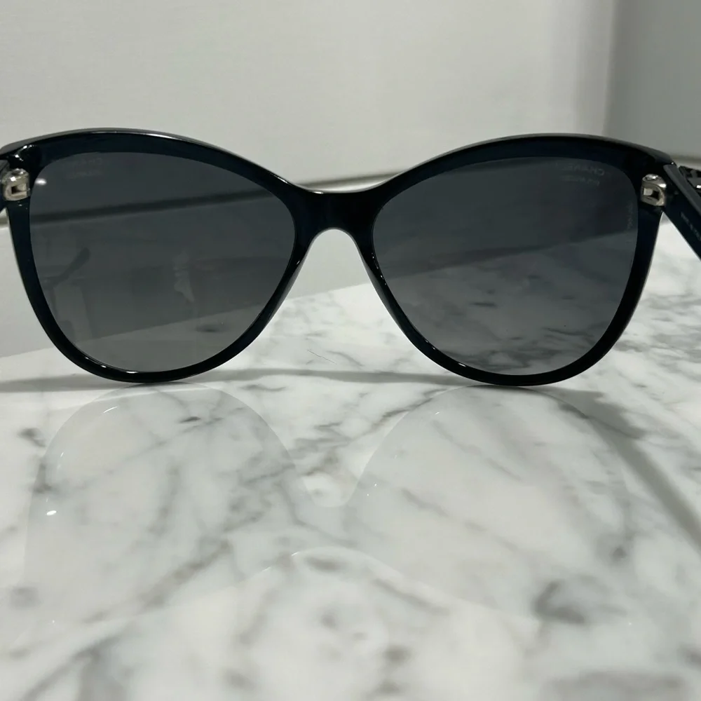 Authentic Chanel black cat eye sunglasses - Picture 6 of 7
